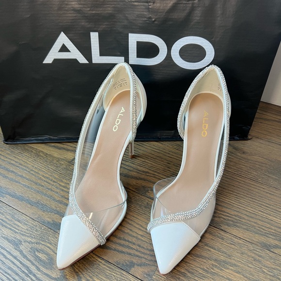 Aldo white heels the size is EUR 36, US 6 . Never wear it - Picture 7 of 7